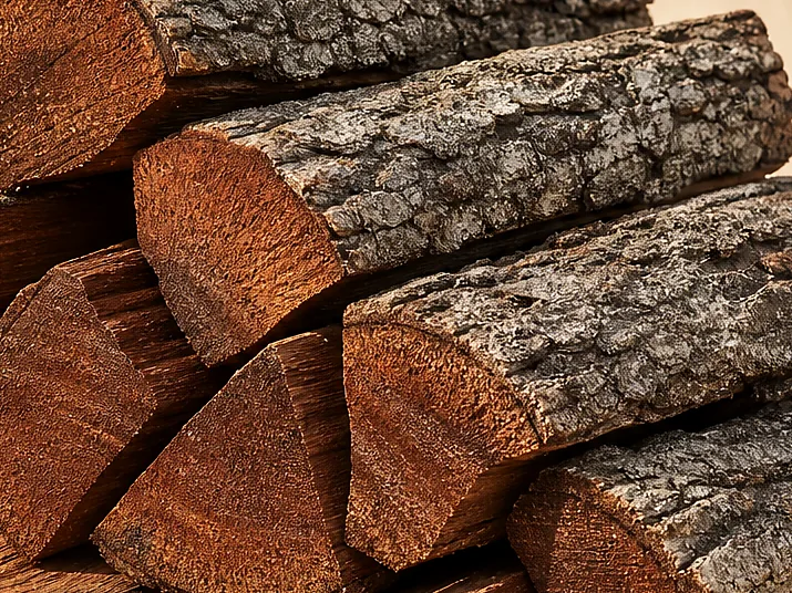 Смешанная партия дров в кузове перед разгрузкой